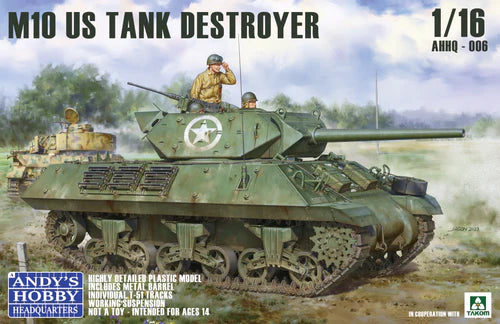 Andy's Hobby HQ 1/16 US M10 Tank Destroyer W/ Figure AHHQ-006