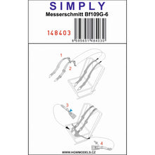 Load image into Gallery viewer, HGW 1/48 German Bf109G-6 Transfer Film Seatbelts (2) 148403'