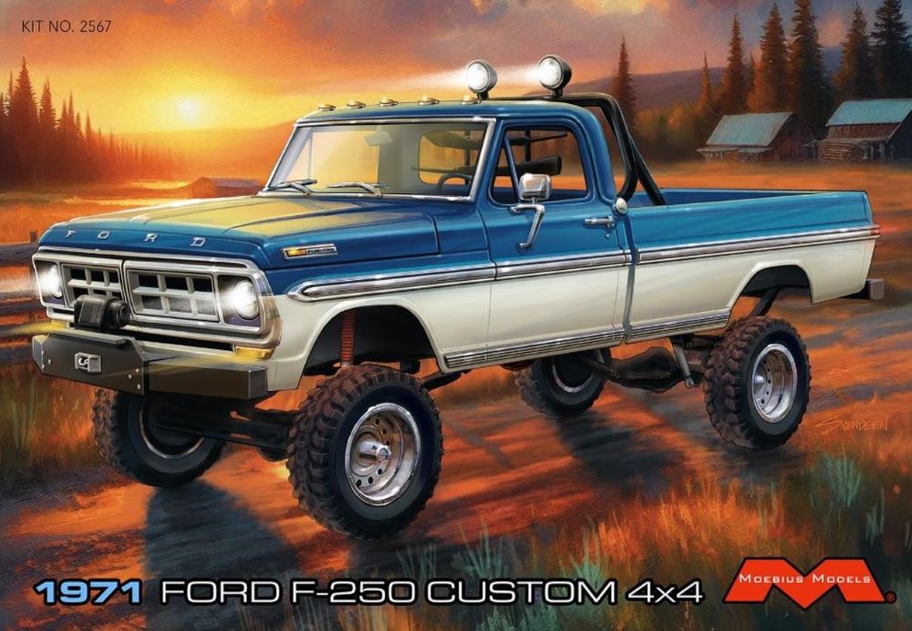 Moebius 1/25 1971 Ford F250 Custom 4x4 Pickup Truck 2567 COMING SOON