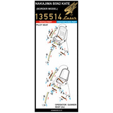 Load image into Gallery viewer, HGW 1/35 Japanese Nakajima B5N2 Kate Textile Seatbelts w/ PE Buckles 135514'