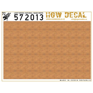 HGW 1/72 Light Wood Base White Decal 572013