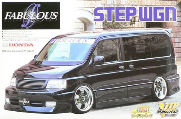 青島FABULOUS STEP WGN 1/24 VIP American Aoshima 1/24 Honda Odyssey D.A.D. Stepwagon Fabulous VIP American