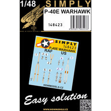 Load image into Gallery viewer, HGW 1/48 US P-40E Transfer Film Seatbelts 148423'