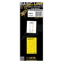 Load image into Gallery viewer, HGW 1/72 US P-47D Bubbletop Transfer Film Seatbelts and Masks (2) 172810
