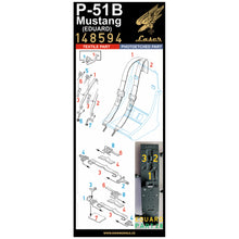 Load image into Gallery viewer, HGW 1/48 US P-51B Mustang Textile/Photoetch Seatbelts + Wooden Floor 148594'