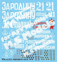 Load image into Gallery viewer, Passion Models Russian KV-1 Slogans and Uniform Insignia Decal Set P35D-009