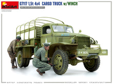 Load image into Gallery viewer, MiniArt 1/35 US M3 G7117 1.5t 4X4 Cargo Truck w/ Winch 35389