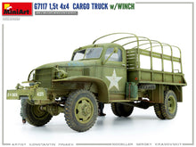 Load image into Gallery viewer, MiniArt 1/35 US M3 G7117 1.5t 4X4 Cargo Truck w/ Winch 35389