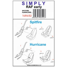 Load image into Gallery viewer, HGW 1/48 RAF Fighters Early Transfer Film Seatbelts (2) 148402