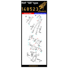 Load image into Gallery viewer, HGW 1/48 British RAF QS Type Pre-cut Microplastic Foil/Photoetch Seatbelts 148523