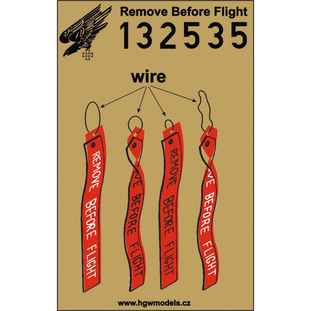 HGW 1/32 US Remove Before Flight Tags (20) 132535' – Burbank's House of ...