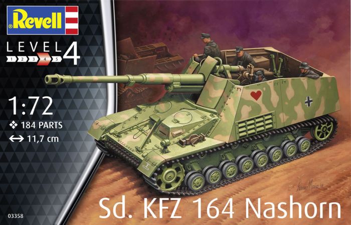 Revell 1/72 German SdKfz 164 Nashorn Tank 03358