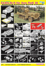 Load image into Gallery viewer, Dragon 1/35 German Sd.Kfz.10/5 fur 2cm Flak 38 ~ Smart Kit 6676