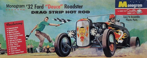 Monogram '32 Ford "Duce" Roadster Drag Strip Hot Rod Plastic Kit PC55-98NOS