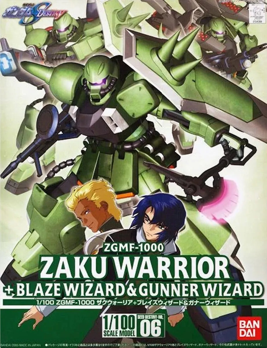 Bandai  1/100 ZGMF-1000 Zaku Warrior +Blaze Wizard & Gunner Wizard 5066153