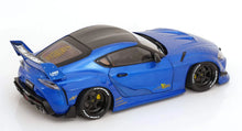 Load image into Gallery viewer, Solido 1/18 Toyota GR Supra (A90) Liberty Walk Blue Metallic S1815502