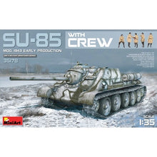 Load image into Gallery viewer, MiniArt 1/35 Russian SU-85 Model 1943 Early Production w/ Crew OPEN BOX w/extra 35178C