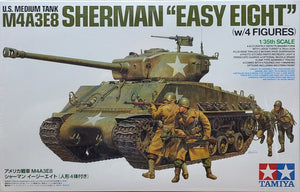 Tamiya  1/35 US Medium Tank M4A3E Sherman "Easy Eight" w/ 4 Figures 25175 NOS