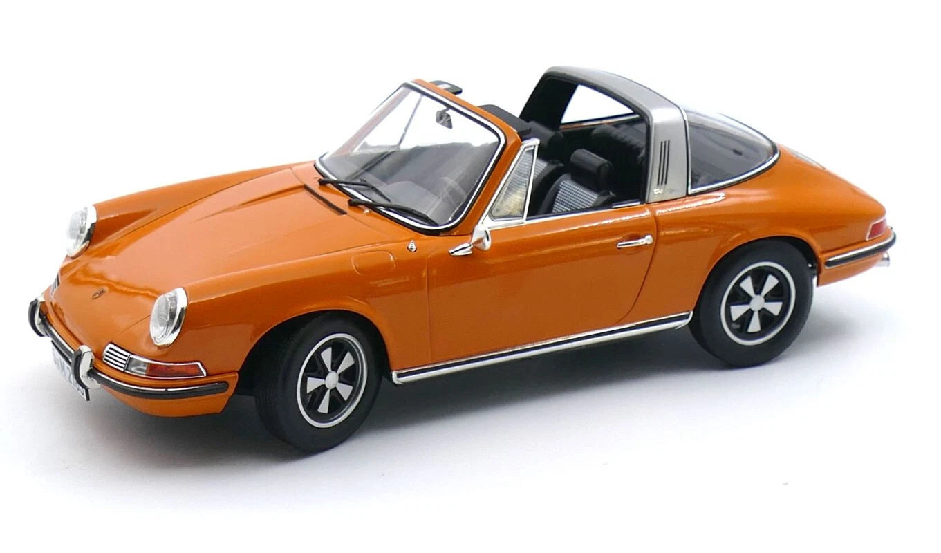 Norev 1/18 Porsche 911 T Targa 1970 Orange 187220 – Burbank's