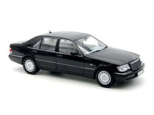 Load image into Gallery viewer, Norev 1/18 1997 Mercedes-Benz S600 Obsidian Black Metallic 183045