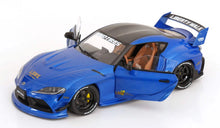 Load image into Gallery viewer, Solido 1/18 Toyota GR Supra (A90) Liberty Walk Blue Metallic S1815502