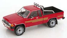 Load image into Gallery viewer, KK Scale 1/18 Toyota Truck Xtra Cab 4x4 (Hilux) 1985 Red KKDC181562