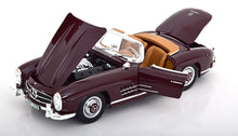 Load image into Gallery viewer, Norev 1/18 Mercedes Benz 300 SL Roadster 1957 Dk Red 183891