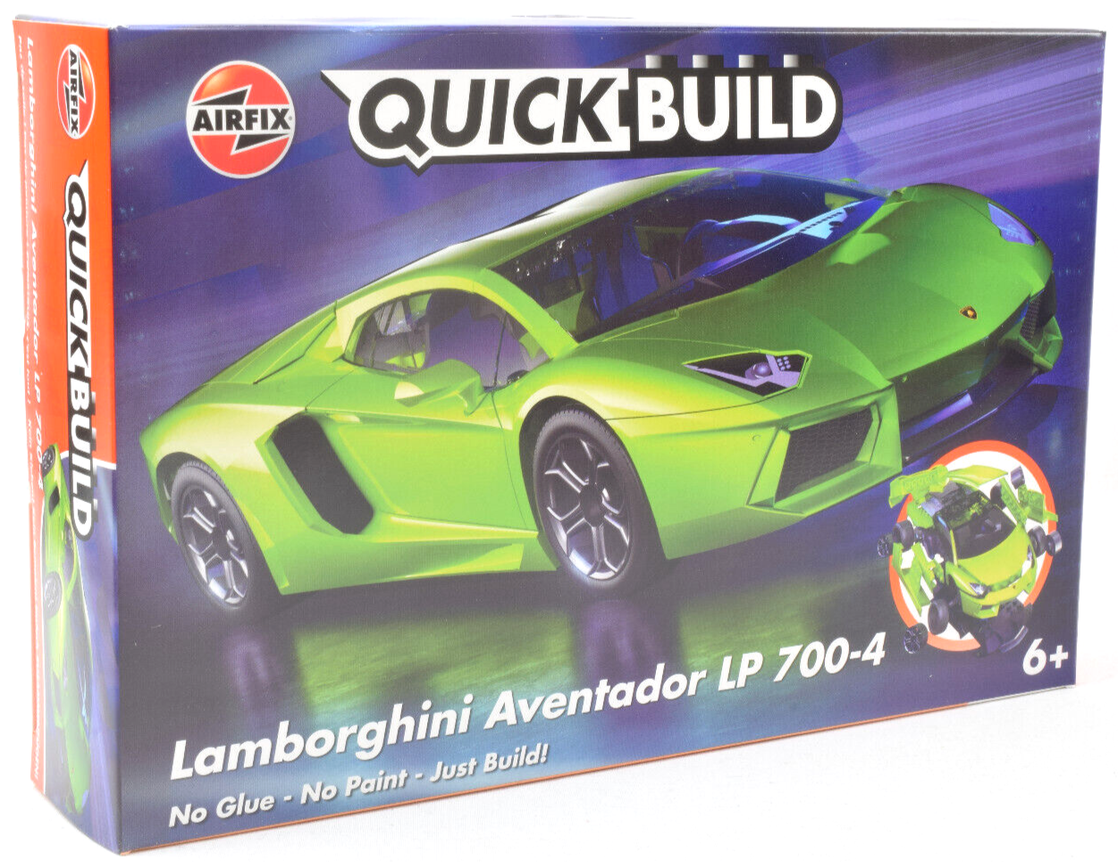 Airfix QuickBuild Snap Lamborghini Aventador Green J6027