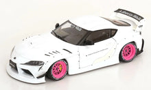 Load image into Gallery viewer, Solido 1/18 Toyota GR Supra (A90) Liberty Walk White w/Pink Wheels S1815502
