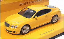 Load image into Gallery viewer, Minichamps 1/43 Bentley Continental GT YELLOW 2006 436 139601 C