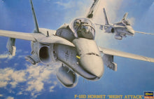 Load image into Gallery viewer, Hasegawa 1/48 US F-18D Hornet "Night Attack" PT3C with Extras OPEN BOX