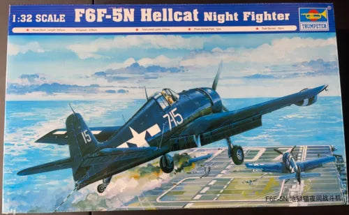 Trumpeter 1/32 US F6F-5N Hellcat Night Fighter 02259C OPEN BOX