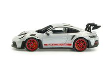 Load image into Gallery viewer, Solido 1/43 Porsche 911 (992) GT3 Ice grey Met / Pyro Red S4314802