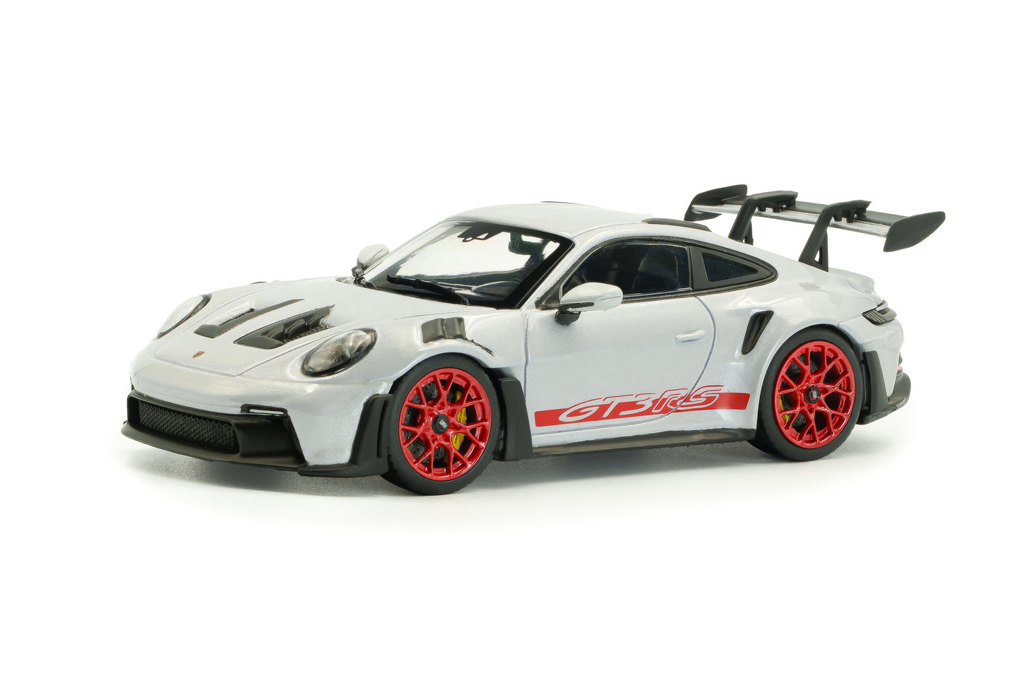 Solido 1/43 Porsche 911 (992) GT3 Ice grey Met / Pyro Red S4314802