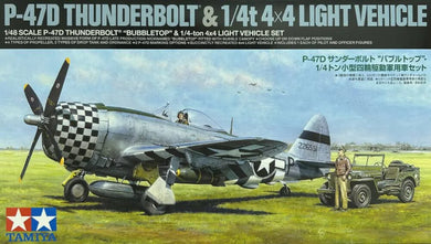 Tamiya 1/48 US P-47D Thunderbolt Bubbletop w/ 1/4t 4x4 Light Vehicle 25214 COMING SOON!