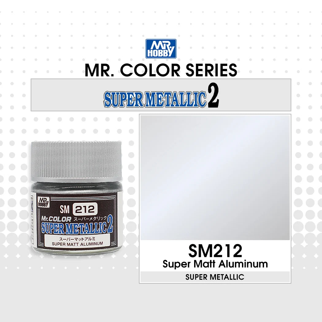 Mr. Hobby Mr Color SM212 Super Metallic 2 Super Matt Aluminum