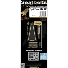 Load image into Gallery viewer, HGW 1/32 British Spitfire Mk.IX Tamiya Textile Seatbelts with PE Buckles 132664'