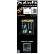 Load image into Gallery viewer, HGW 1/32 British ZB Type Seatbelts with PE Buckles 132629