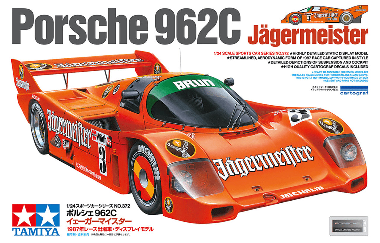 Tamiya 1/24 Porsche 962C Jagermeister 24372 COMING SOON!