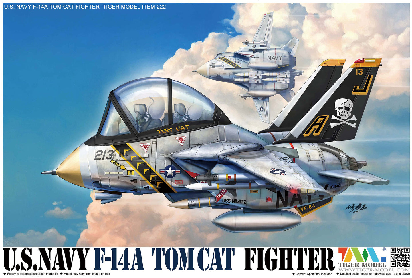 Tiger Model Cute Plane U.S. Navy F-14A 