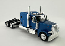 Load image into Gallery viewer, HO Logistics Replicas 1/87 Peterbilt 589 3 Axle Day Cab Semi Tractor Metallic Blue 589062