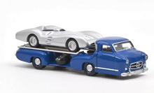 Load image into Gallery viewer, Norev 1/64 Mercedes Benz Renntransporter&amp; Mercedes Benz W196 1954 311000
