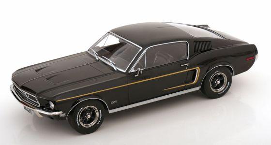 KK Scale 1/18 Ford Mustang GT Fastback Black 1968 KKDC181393