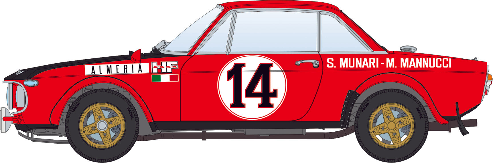 Italeri 1/24 Lancia Fulvia HF Rally Montecarlo 1972 3670S