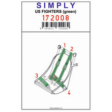 Load image into Gallery viewer, HGW 1/72 US Fighters Transfer Film Seatbelts Green (2) 172008