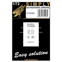 Load image into Gallery viewer, HGW 1/72 US Fighters Transfer Film Seatbelts Green (2) 172008