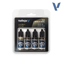 Load image into Gallery viewer, Vallejo True Metallic 77.258 Aged Metal Set 4 x 18ml