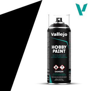 Vallejo 28.012 Black Primer/Paint 400ml Spray