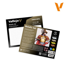 Load image into Gallery viewer, Vallejo 70.199 Liquid Metal Metallic Set Gold, Old Gold, Silver, Copper 35ml (4)