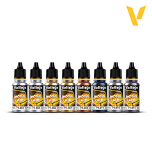 Load image into Gallery viewer, Vallejo 71.176 Model Air Metallic Colors 18ml (8 bottles)'